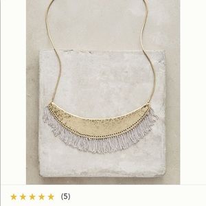 Anthro 2 metal choker adjustable necklace
